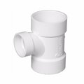 Charlotte Pipe And Foundry Charlotte Pipe PVC 00401 0800 Reducing Pipe Tee, 2 x 1-1/2 x 2 in, Hub, PVC, White, SCH 40 Schedule PVC004010800